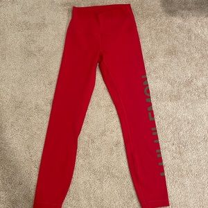Lululemon limited edition Wunder Under 7/8 *Lunar new year* red leggings.